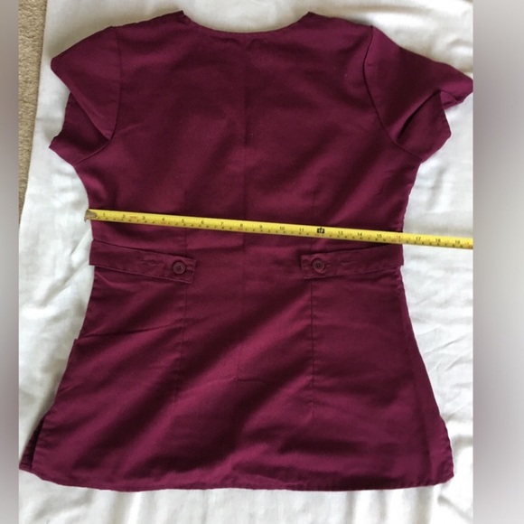 Greys Anatomy wine scrub top, size S. Top only. - Picture 2 of 2